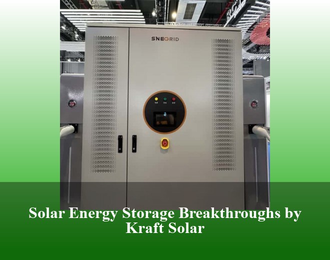 Solar Energy Storage Breakthroughs by Kraft Solar